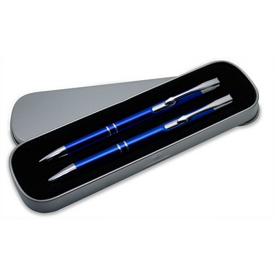 Classic Pen/Pencil Set w/ Silver Accents