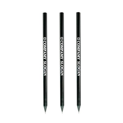 Pre-Sharpened All Black Pencil without Eraser 7"