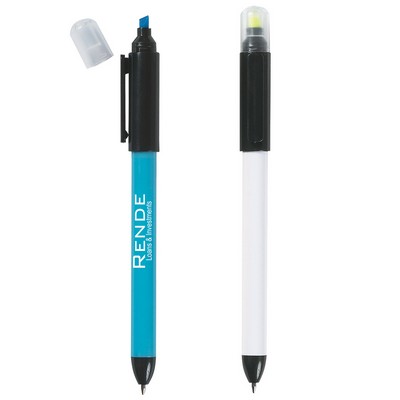 Twin-write Pen With Highlighter